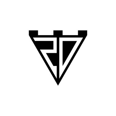 Alfabe harfleri Baş harfleri: Monogram logosu ZO, OZ, O ve Z