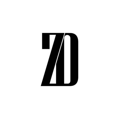 ZO, OZ, soyut ilk monogram harf logosu tasarımı