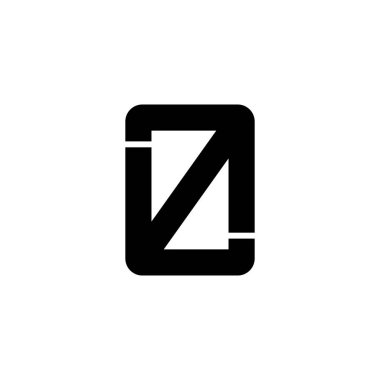 ZO, OZ, soyut ilk monogram harf logosu tasarımı
