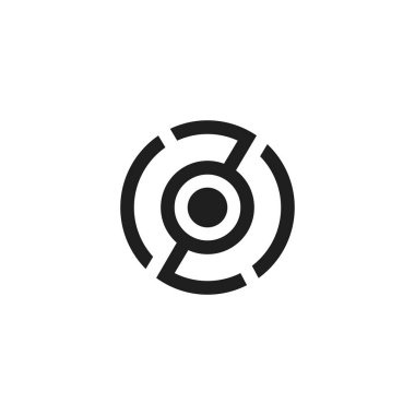 ZO, OZ, soyut ilk monogram harf logosu tasarımı