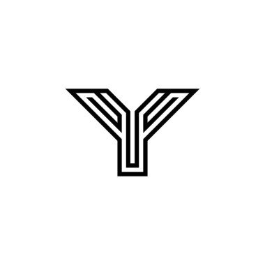 GY, YG, Soyut ilk monogram harf logosu tasarımı