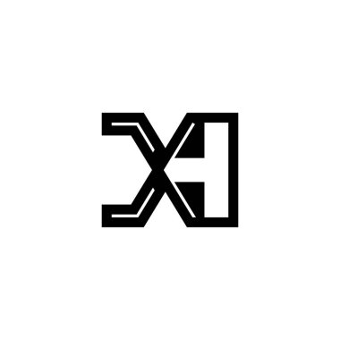 Alfabe Baş harfleri HX, XH, X ve H logosu