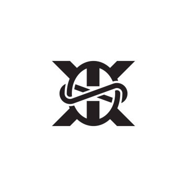 HX, XH, Soyut ilk monogram harf logosu tasarımı