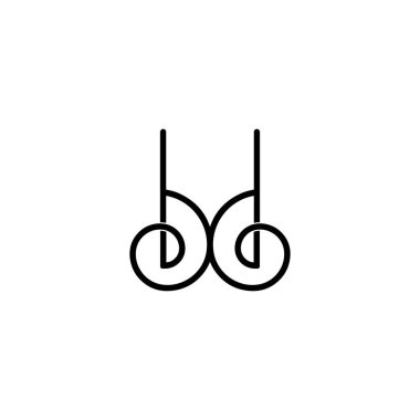 Alphabet Initials logo HX, XH, X and H clipart