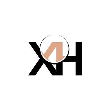 Alfabe Baş harfleri HX, XH, X ve H logosu