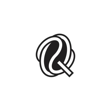 QZ, ZQ, Abstract initial monogram letter alphabet logo design clipart