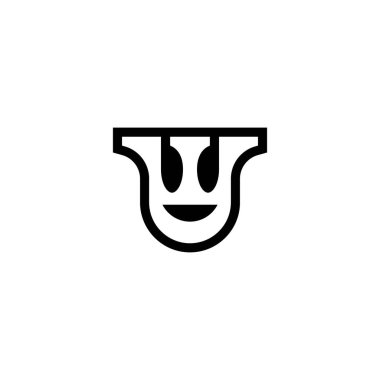 Alfabe harfleri Baş harfleri Monogram logosu UW, WU, W ve U