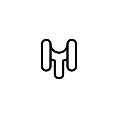 MT, TM, M ve T Soyut ilk monogram harf logosu tasarımı