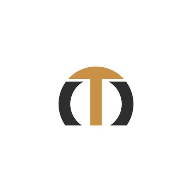 MT, TM, soyut ilk monogram harf logosu tasarımı