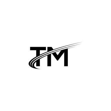 İlk Harf TM Logo Şablonu tasarımı. Bağlı harf TM logo tasarımı.