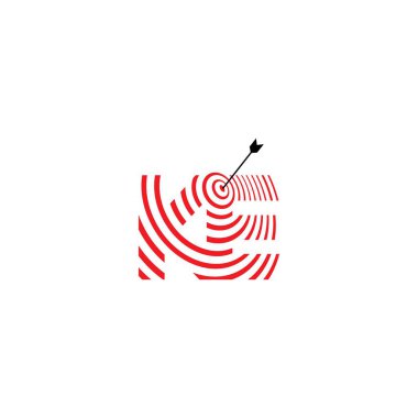 Hedef KE, EK tabanlı ilk alfabe simgesi logo tasarımı