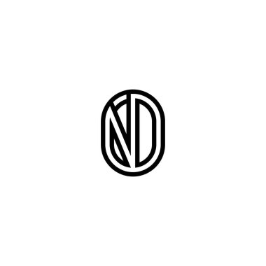 ND DN Monogram Alphabet Letters Logo with a Sophisticated Style clipart