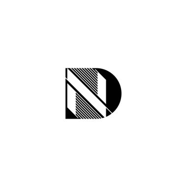 Creative Monogram Logo of ND and DN for Versatile Branding clipart