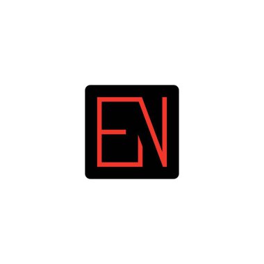 EN NE Letter Logo Tasarımı Minimalist Yetenekli