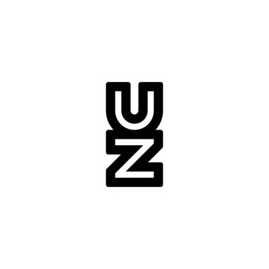 ZU ve ZU Harflerinin Profesyonel Baş Monogramı