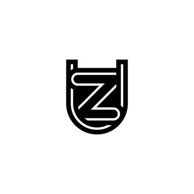 Markalaşma Çözümleri için Alfabe Monogramı ZU ZU Harf Logosu