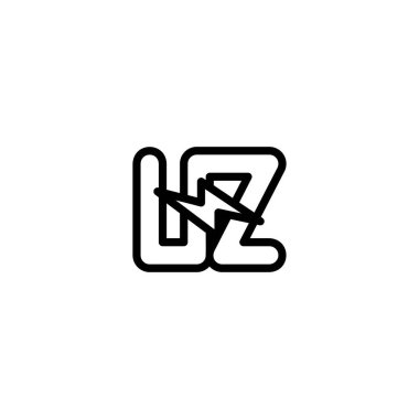 Markalaşma Çözümleri için Alfabe Monogramı ZU ZU Su Damlası Harf Logosu