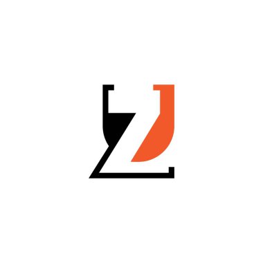Modern Şirketler için Eşsiz ZU Monogram Alfabe Logosu
