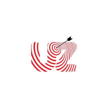 Stil ZU veya UZ Hedef Logosu Logo Tasarımı