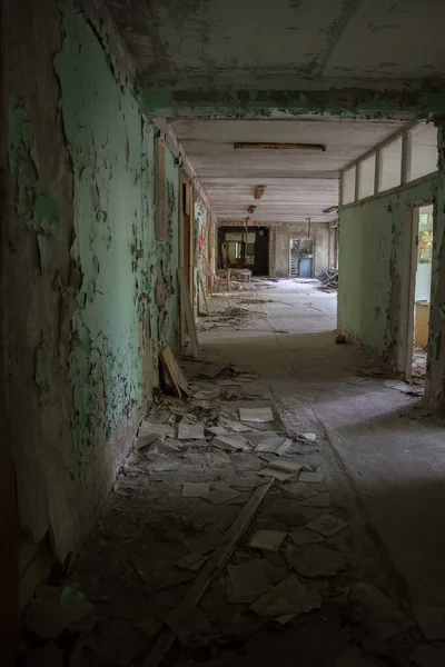 Locali Scolastici Nella Città Pripyat Ucraina Vuoto Umidità Zona Esclusione — Foto Stock
