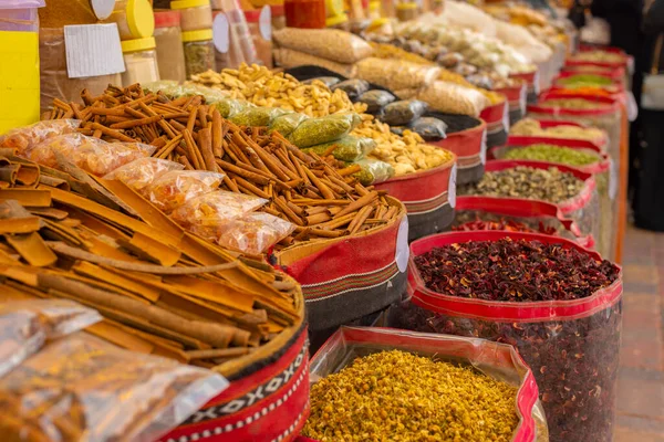 Sale Spices East Market Kasia Cinnamon Chamomile High Quality Photo — Fotografia de Stock