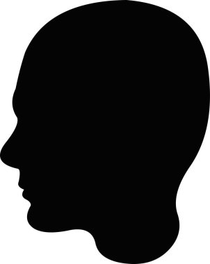 Bir kişinin siyah renk siluetinin vektör illüstrasyonuName