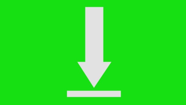 下载箭头图标动画 在绿色彩色键背景上 — 图库视频影像