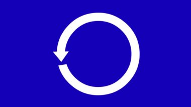 Web sayfasının beyaz dairesel simgesinin mavi renkli bir arkaplan üzerinde canlandırması