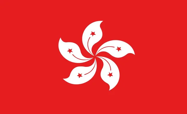 Векторная Иллюстрация Флага Гонконга — стоковый вектор