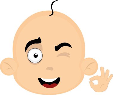 Neşeli bir ifadeyle, göz kırparak ve el hareketleriyle 