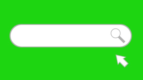 Browser Search Icon Animation Mouse Cursor Magnifying Glass Green Chrome — Αρχείο Βίντεο
