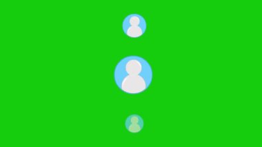 video animation of social network icon or teamwork, on a green chrome key background