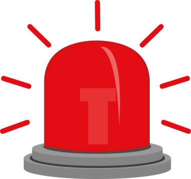 vector illustration of alarm or siren of ambulance or fire truck