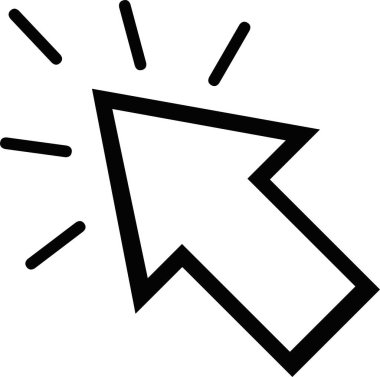 vector illustration of computer mouse cursor with arrow shape clicking