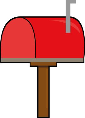 vector illustration of a closed mailbox