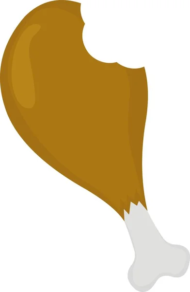 Isırılmış Tavuk Bacağının Vektör Çizimi — Stok Vektör