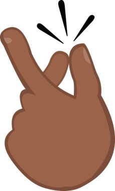 Vektör çizimi kahverengi el şıklatma parmakları