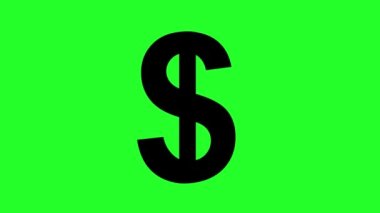 Yeşil renkli anahtar arkaplan üzerinde dolar işareti çiziminin siyah silüeti.