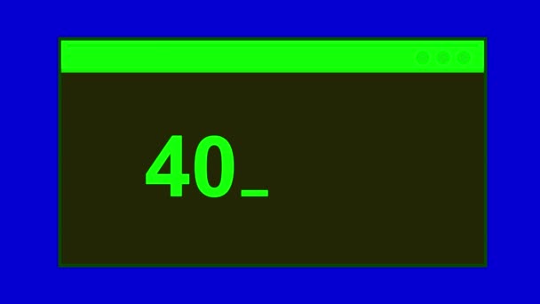 Video Animace Zelená Ikona Terminálu Cmd Chyba 404 Symbol Výstraha — Stock video