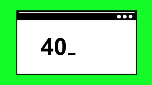Иконка Терминала Анимации Cmd Ошибка 404 Символ Тревоги Восклицательный Знак — стоковое видео