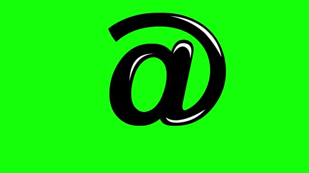 Видео Анимации Символ Знак Рисунок Арробы Зеленом Ключе Хрома Фон — стоковое видео