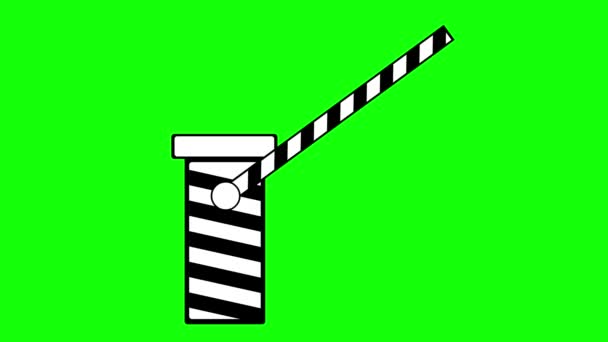 Dessin Vidéo Animation Véhicule Barrière Ouverture Fermeture Contrôle Accès Dessiné — Video