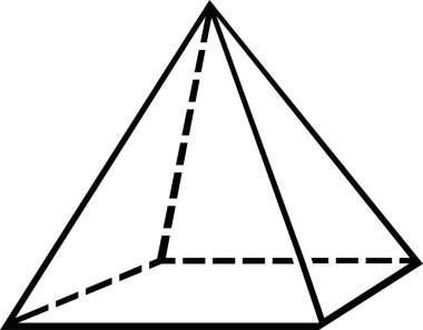 vektör çizim prizması ya da üçgen şekli 3D, siyah ve beyaz renkli çizilmiş
