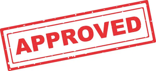 vektör illüstrasyon kırmızı simgesi onaylı metin