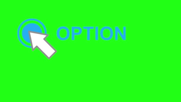 Video Animation Mauszeiger Auswahl Des Kontrollpunktes Aus Einer Option Digitale — Stockvideo