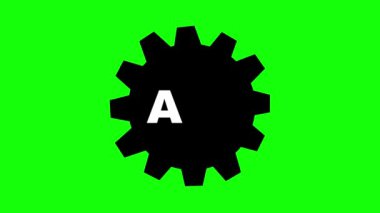 Ağ geliştirme teknolojisi kavramında, beyaz metin sözcüğü API ile dönen teçhizatın siyah siluet simgesi yeşil renkli bir arkaplan üzerinde