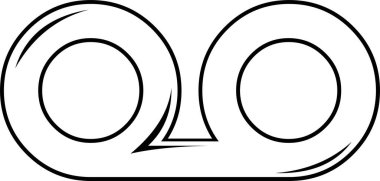 vektör illüstrasyonu siyah ve beyaz sesli mesaj