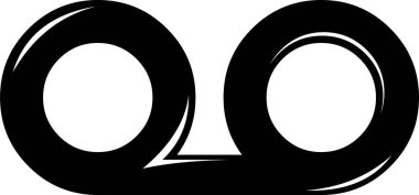 vektör illüstrasyonu siyah ve beyaz sesli mesaj