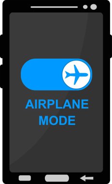 vector illustration smartphone and airplane mode icon clipart