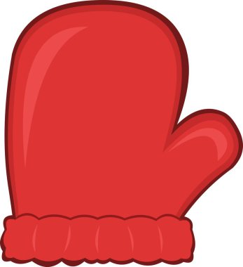 Vektör illüstrasyon kırmızı kış eldiveni